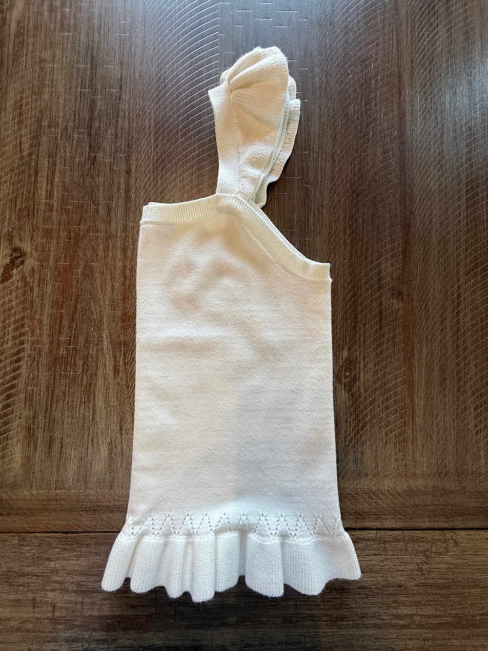 LOFT Pointelle Ruffle Sweater Tank, M - Picture 7 of 9